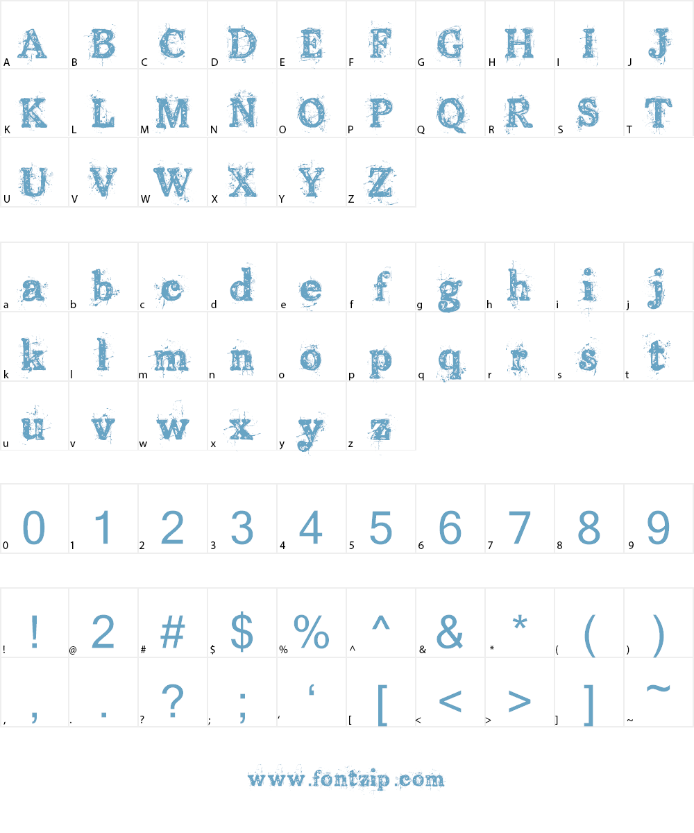 Old printing press_FREE-version Font Character